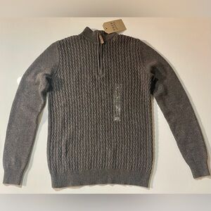 Frye and Co. Zip Up Sweater with Cable Knit Pattern